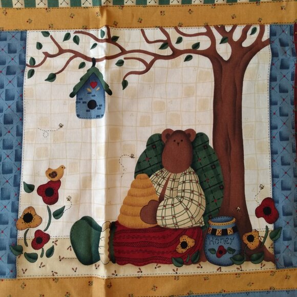 Vintage Country Bears Vest Sewing Pattern: Kitschy Cottagecore Fabric Panel - Picture 3 of 9